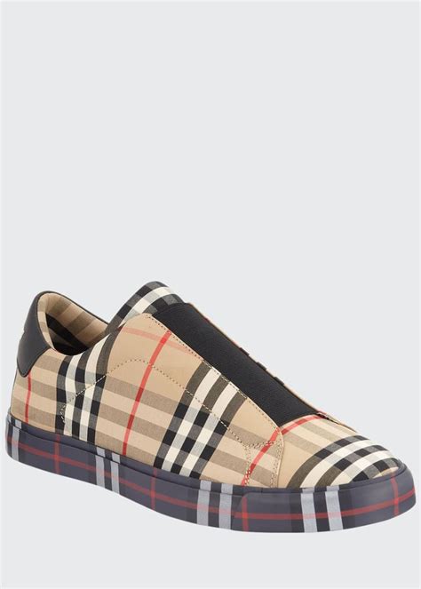 burberry men's high top sneakers|burberry slip on sneakers men.